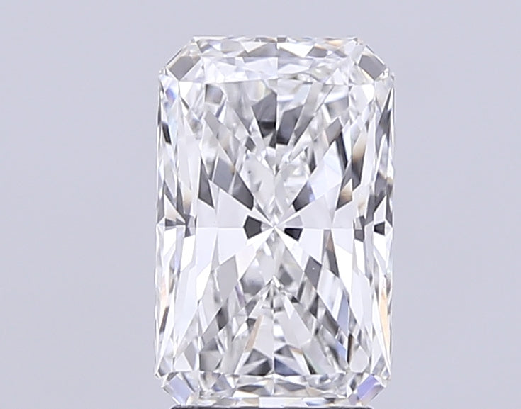 3.02 Carat Radiant Lab Diamond with  Cut Diamond in 14KT  view 1
