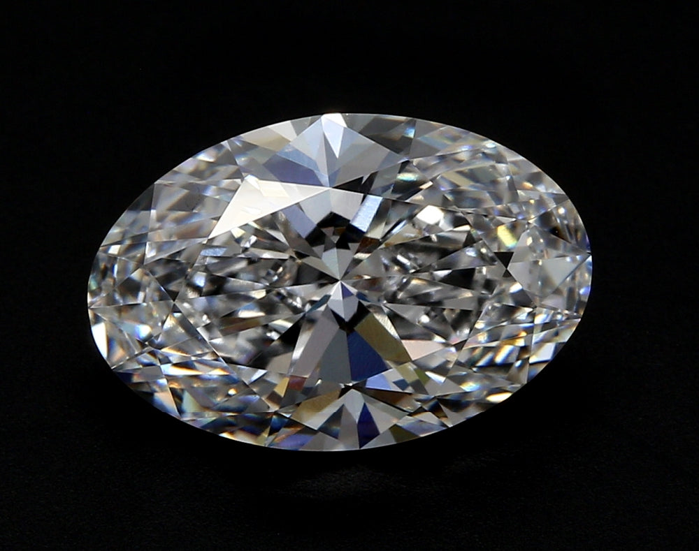 2.4 Carat Oval Lab Diamond with  Cut Diamond in 14KT  view 1

