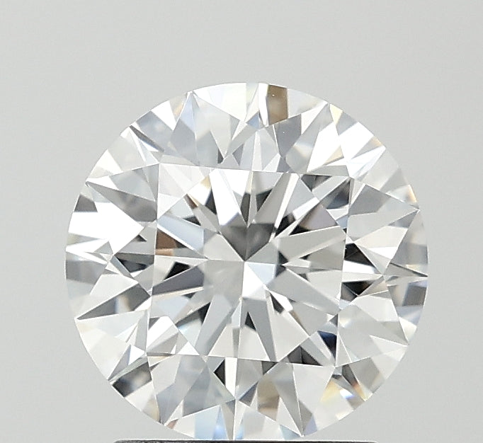 2.03 Carat Round Lab Diamond with  Cut Diamond in 14KT  view 1
