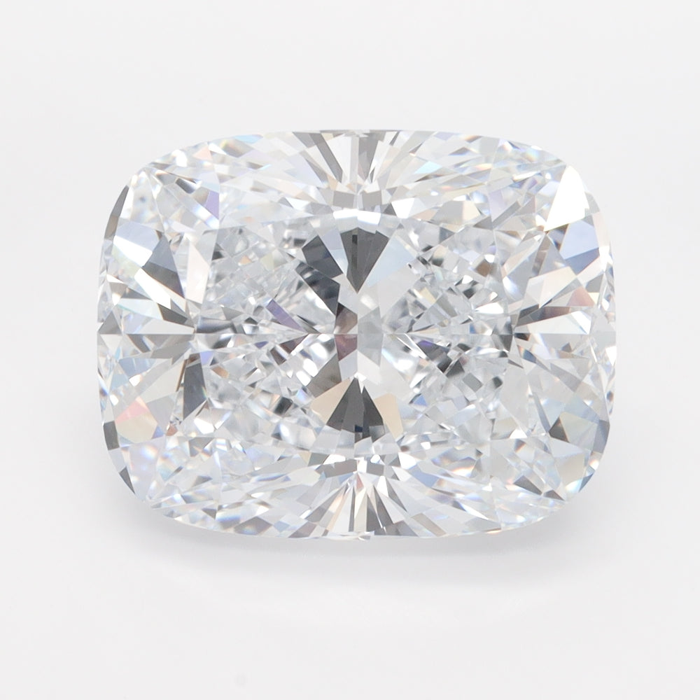 8.01 Carat Cushion Lab Diamond with  Cut Diamond in 14KT  view 1

