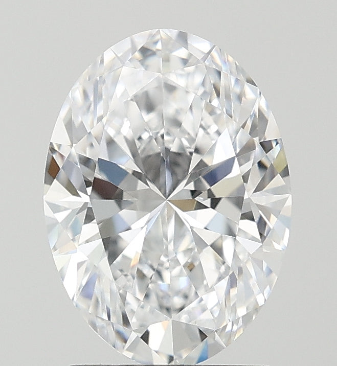 2.01 Carat Oval Lab Diamond with  Cut Diamond in 14KT  view 1

