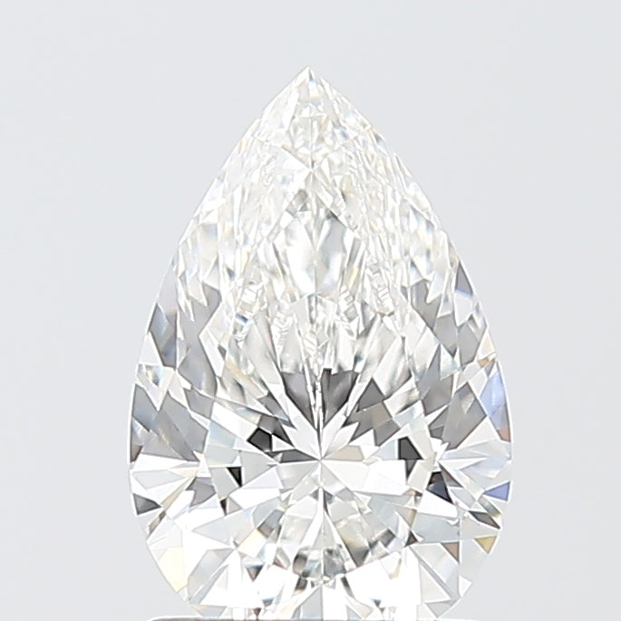 1.5 Carat Pear Lab Diamond with  Cut Diamond in 14KT  view 1
