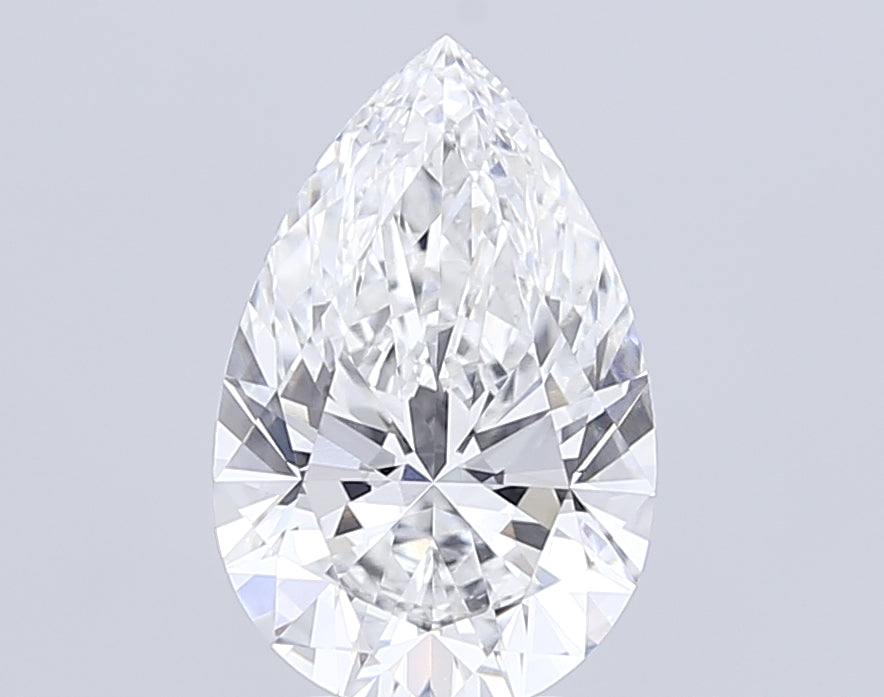 5.04 Carat Pear Lab Diamond with  Cut Diamond in 14KT  view 1
