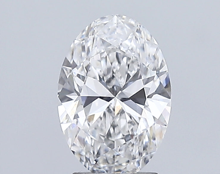 2.7 Carat Oval Lab Diamond with  Cut Diamond in 14KT  view 1
