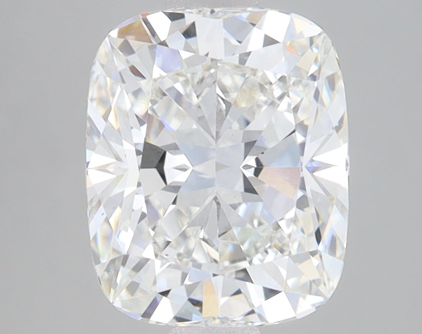 2.52 Carat Cushion Lab Diamond with  Cut Diamond in 14KT  view 1
