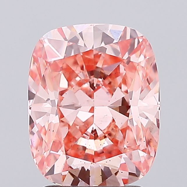 2.59 Carat Cushion Lab Diamond with  Cut Diamond in 14KT  view 1
