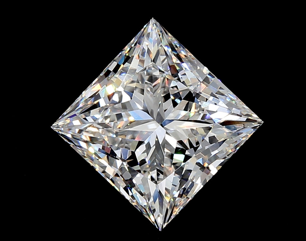 2.15 Carat Princess Lab Diamond with  Cut Diamond in 14KT  view 1
