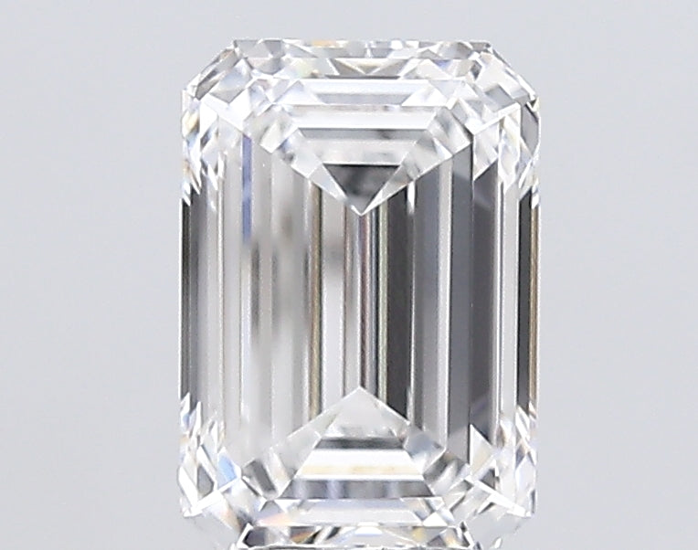 5.54 Carat Emerald Lab Diamond with  Cut Diamond in 14KT  view 1
