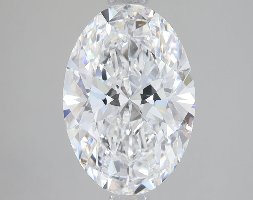 2.75 Carat Oval Lab Diamond with  Cut Diamond in 14KT  view 1
