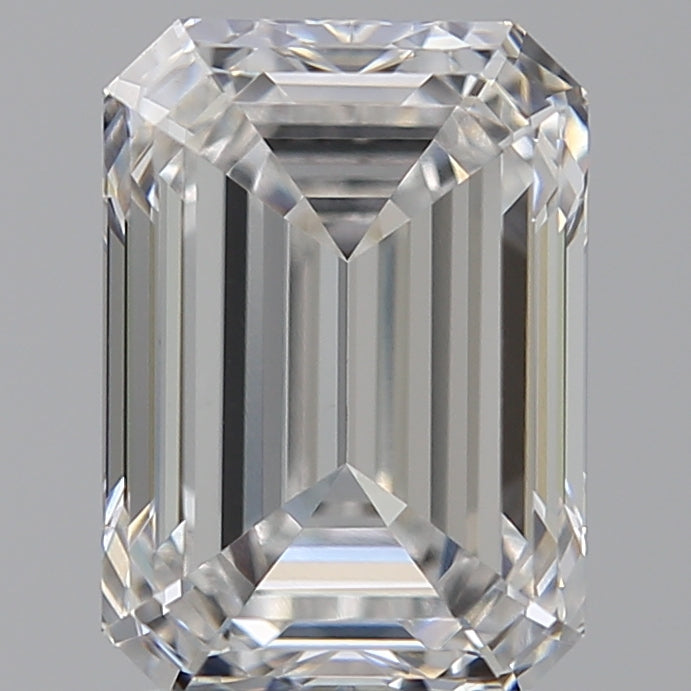 2.5 Carat Emerald Lab Diamond with  Cut Diamond in 14KT  view 1
