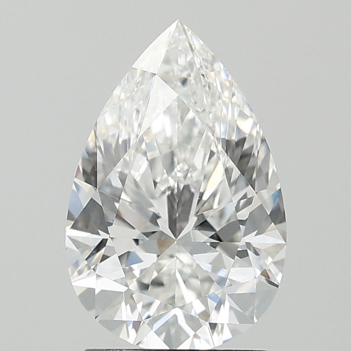 2.03 Carat Pear Lab Diamond with  Cut Diamond in 14KT  view 1
