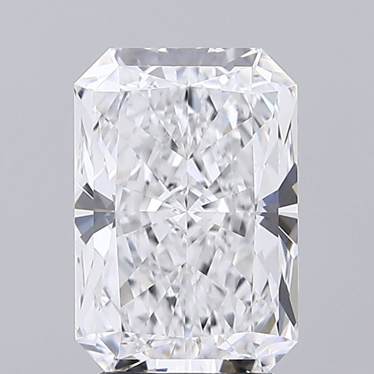 3.12 Carat Radiant Lab Diamond with  Cut Diamond in 14KT  view 1
