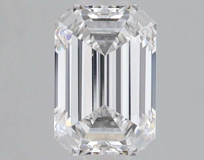 1.1 Carat Emerald Lab Diamond with  Cut Diamond in 14KT  view 1
