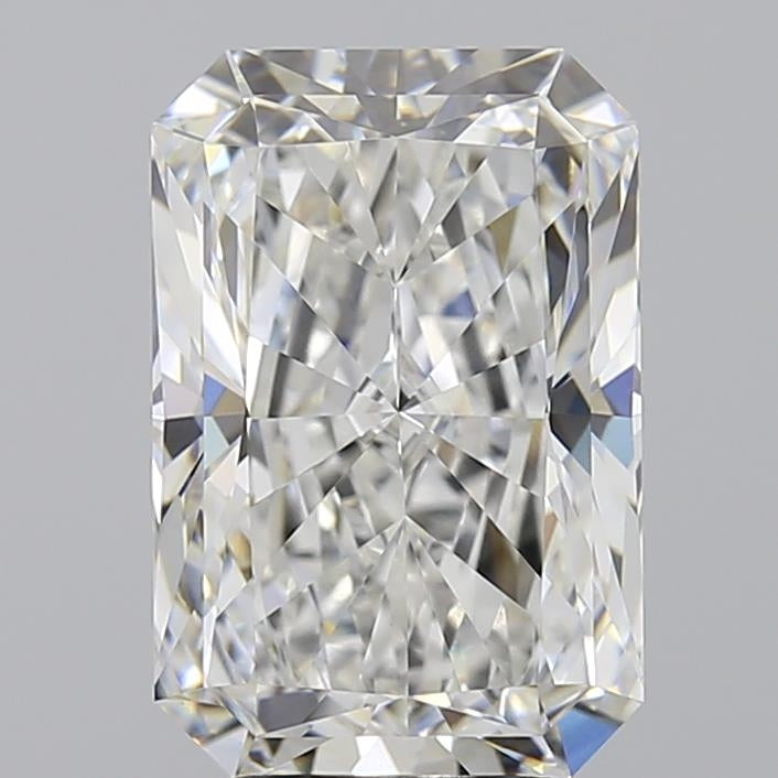 4.28 Carat Radiant Lab Diamond with  Cut Diamond in 14KT  view 1
