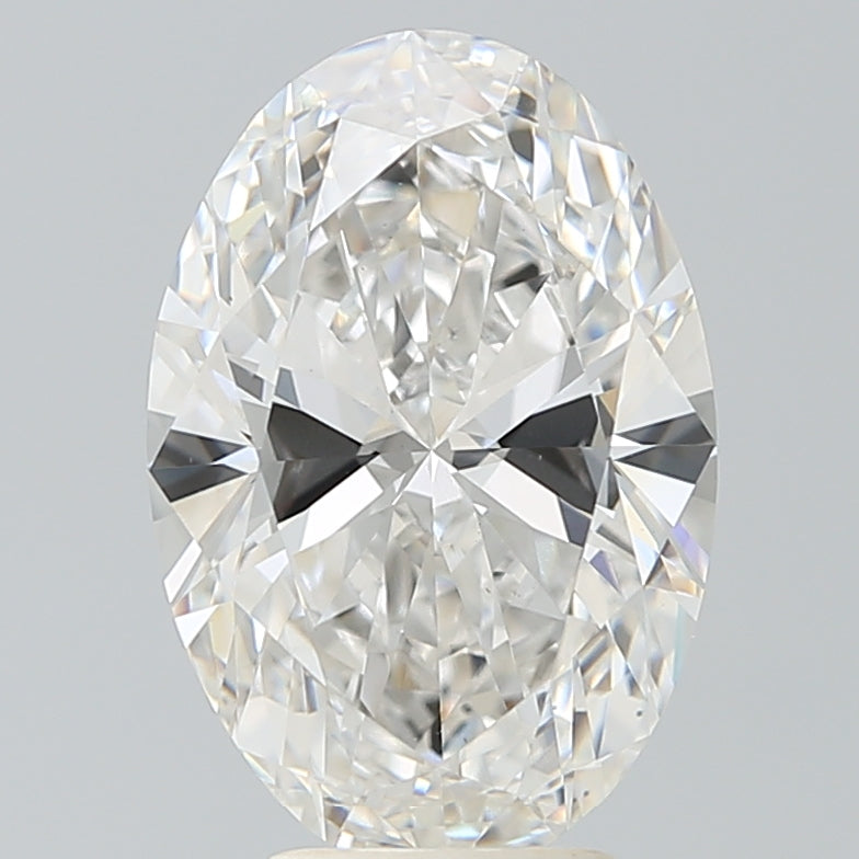 4.43 Carat Oval Lab Diamond with  Cut Diamond in 14KT  view 1
