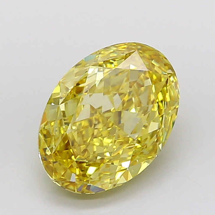 4.16 Carat Oval Lab Diamond with  Cut Diamond in 14KT  view 1
