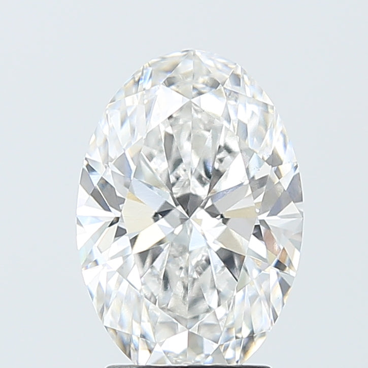 3.01 Carat Oval Lab Diamond with  Cut Diamond in 14KT  view 1
