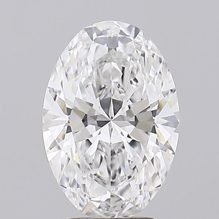 3.57 Carat Oval Lab Diamond with  Cut Diamond in 14KT  view 1
