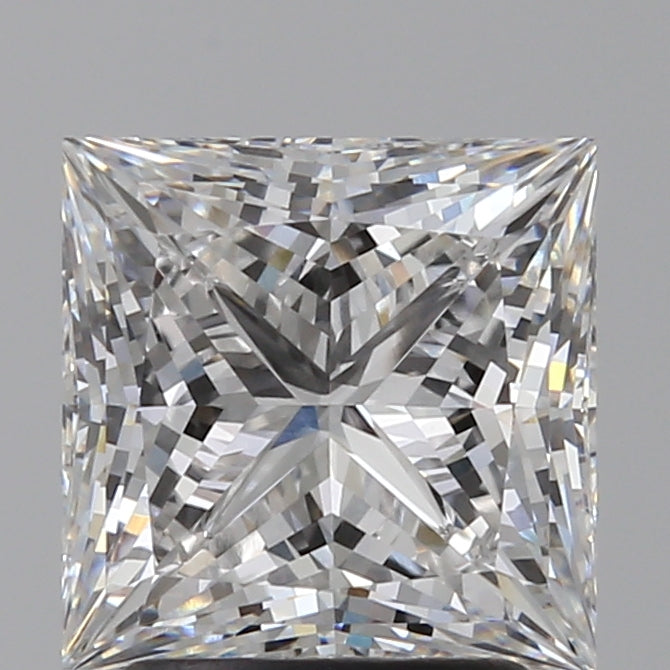 2.54 Carat Princess Lab Diamond with  Cut Diamond in 14KT  view 1
