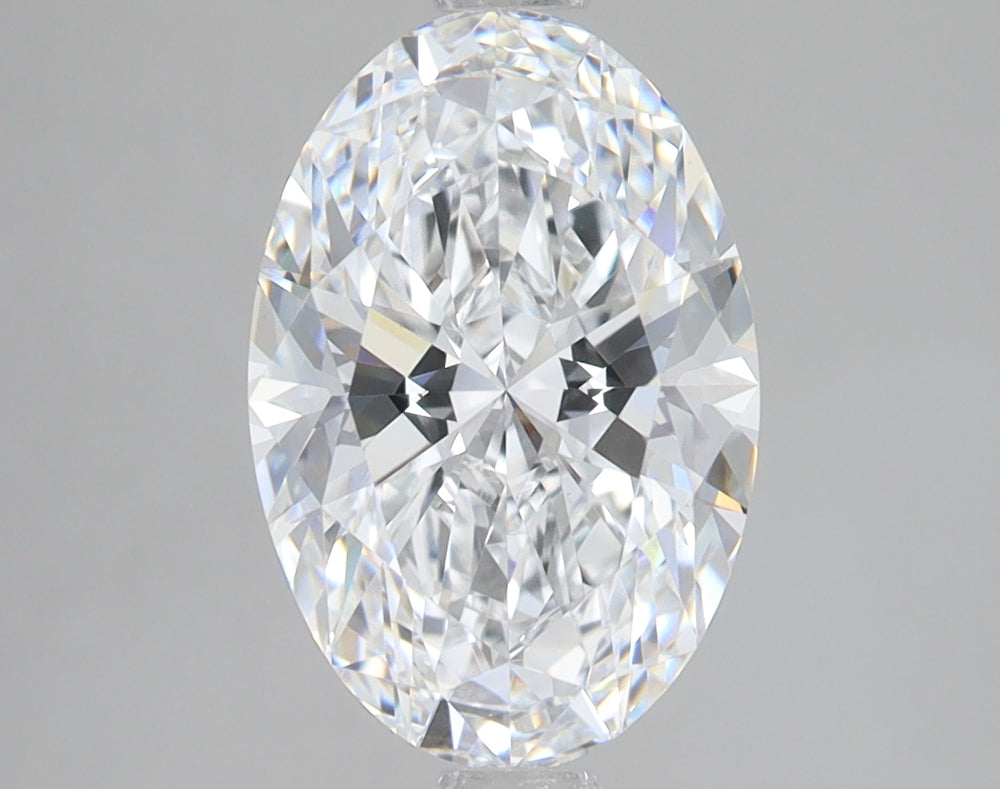 2.7 Carat Oval Lab Diamond with  Cut Diamond in 14KT  view 1
