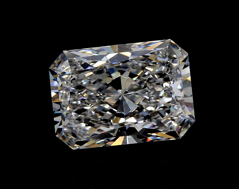 1.54 Carat Radiant Lab Diamond with  Cut Diamond in 14KT  view 1
