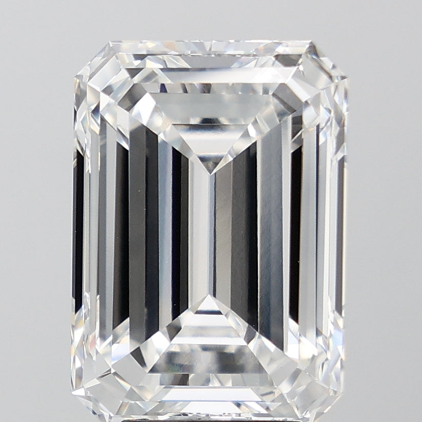 8.54 Carat Emerald Lab Diamond with  Cut Diamond in 14KT  view 1
