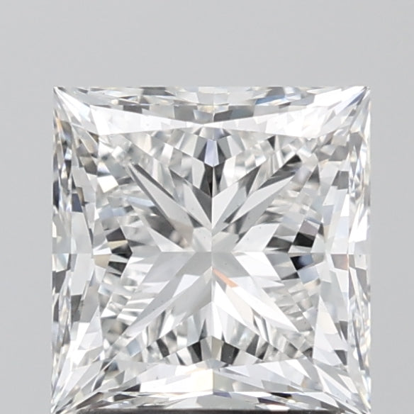 2.47 Carat Princess Lab Diamond with  Cut Diamond in 14KT  view 1
