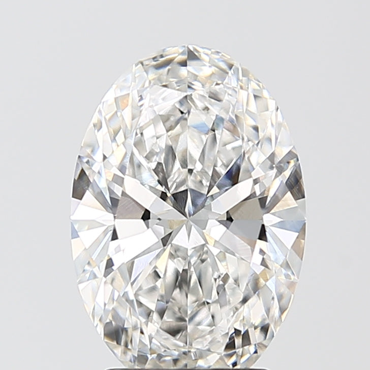 3.04 Carat Oval Lab Diamond with  Cut Diamond in 14KT  view 1
