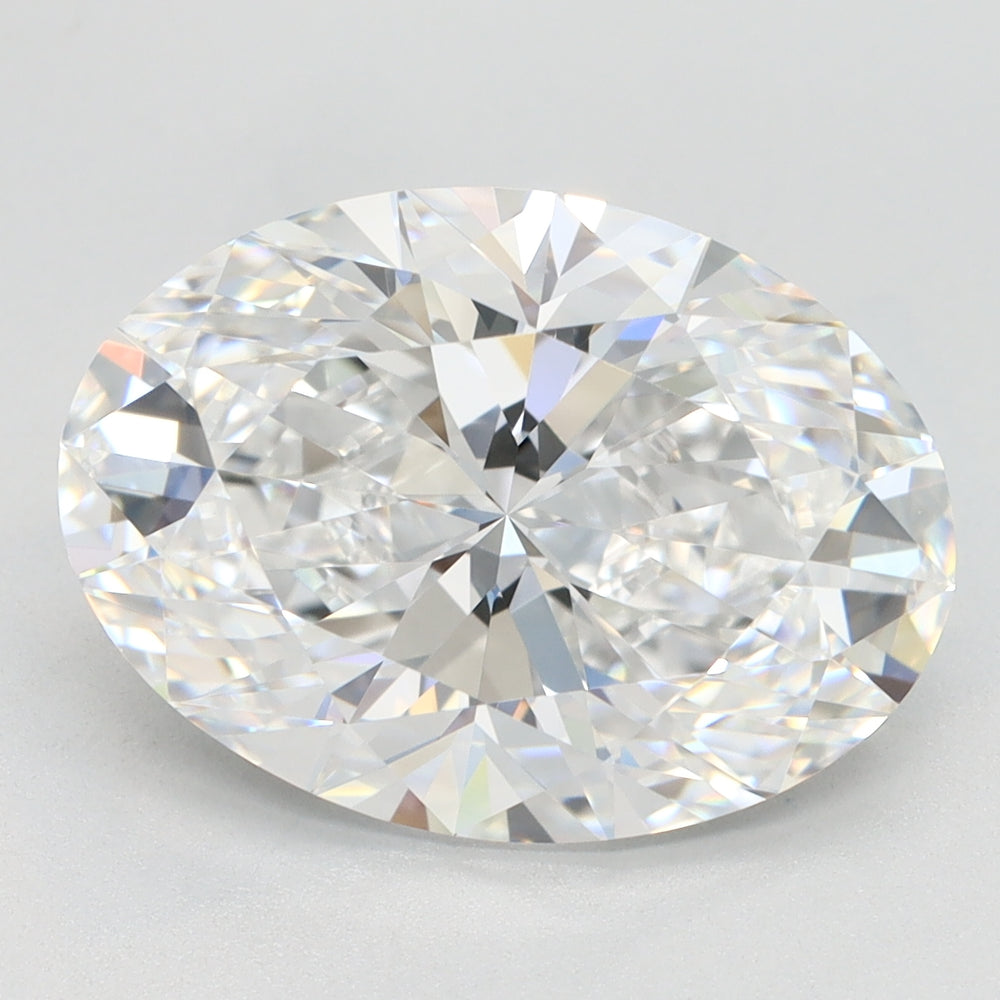 4.42 Carat Oval Lab Diamond with  Cut Diamond in 14KT  view 1
