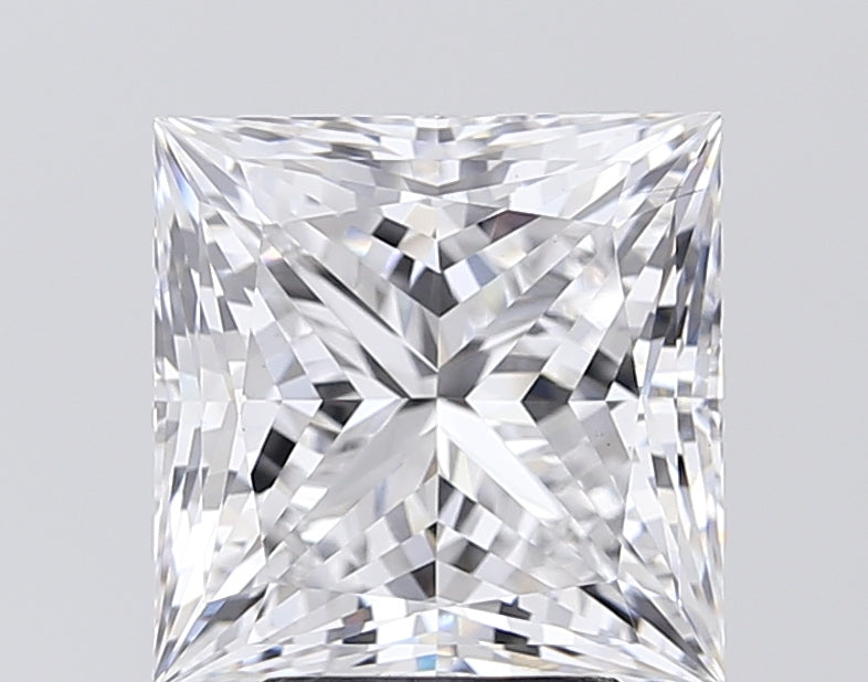 5.07 Carat Princess Lab Diamond with  Cut Diamond in 14KT  view 1
