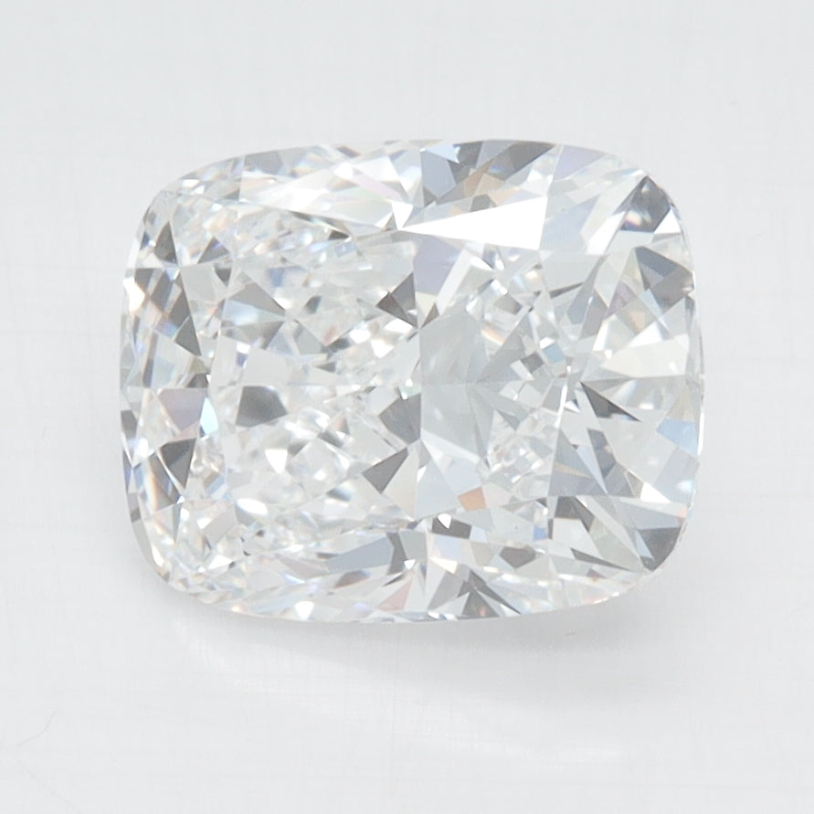 2.47 Carat Cushion Lab Diamond with  Cut Diamond in 14KT  view 1
