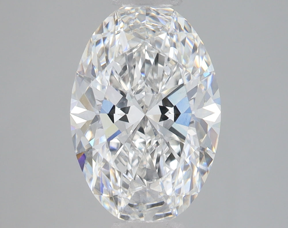 2.51 Carat Oval Lab Diamond with  Cut Diamond in 14KT  view 1

