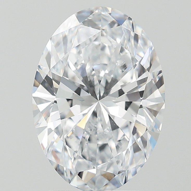 3.0 Carat Oval Lab Diamond with  Cut Diamond in 14KT  view 1
