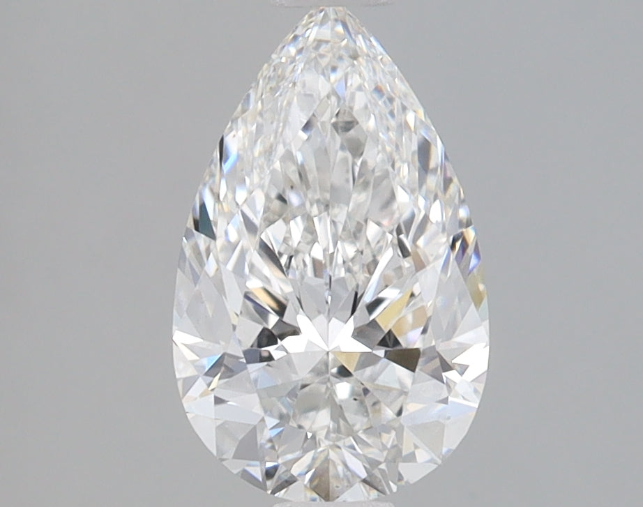 1.51 Carat Pear Lab Diamond with  Cut Diamond in 14KT  view 1
