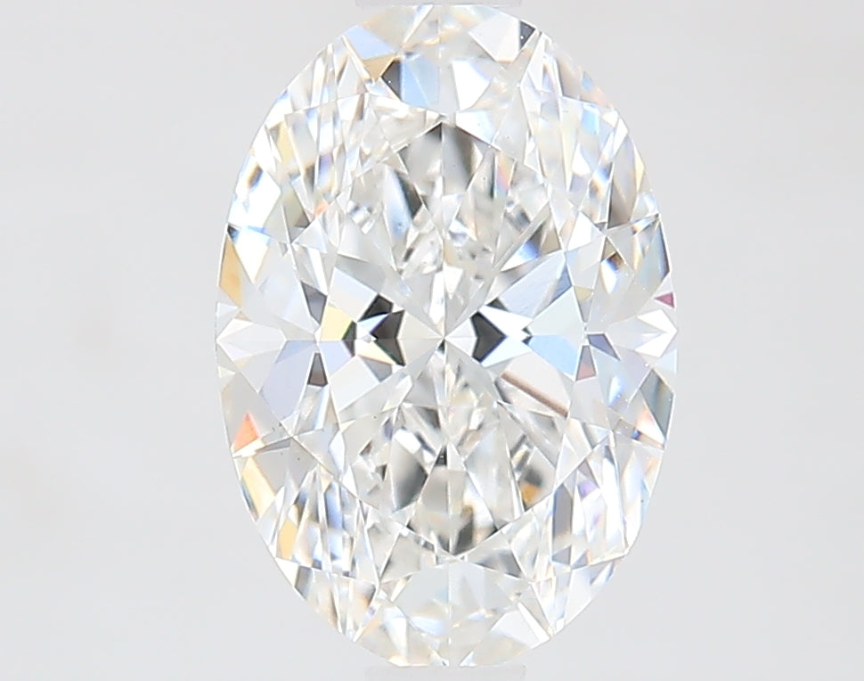 1.5 Carat Oval Lab Diamond with  Cut Diamond in 14KT  view 1

