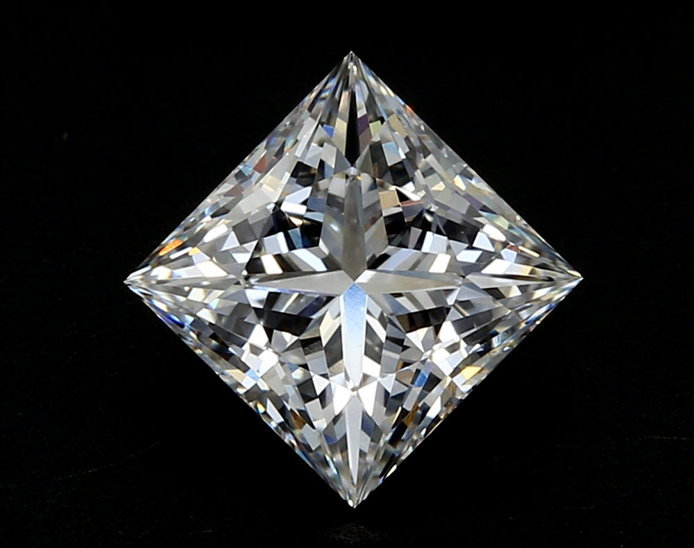 1.53 Carat Princess Lab Diamond with  Cut Diamond in 14KT  view 1
