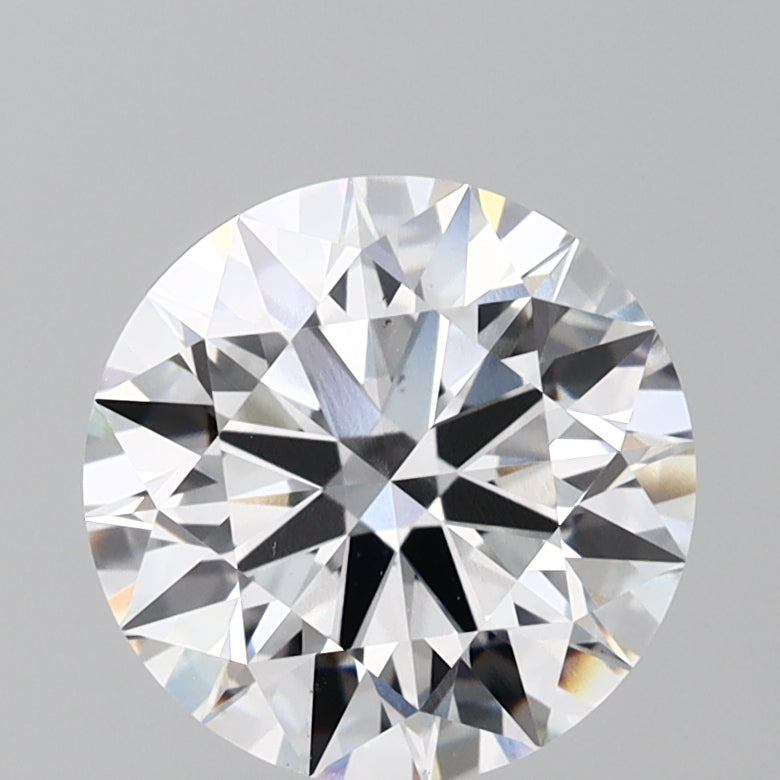 2.7 Carat Round Lab Diamond with  Cut Diamond in 14KT  view 1
