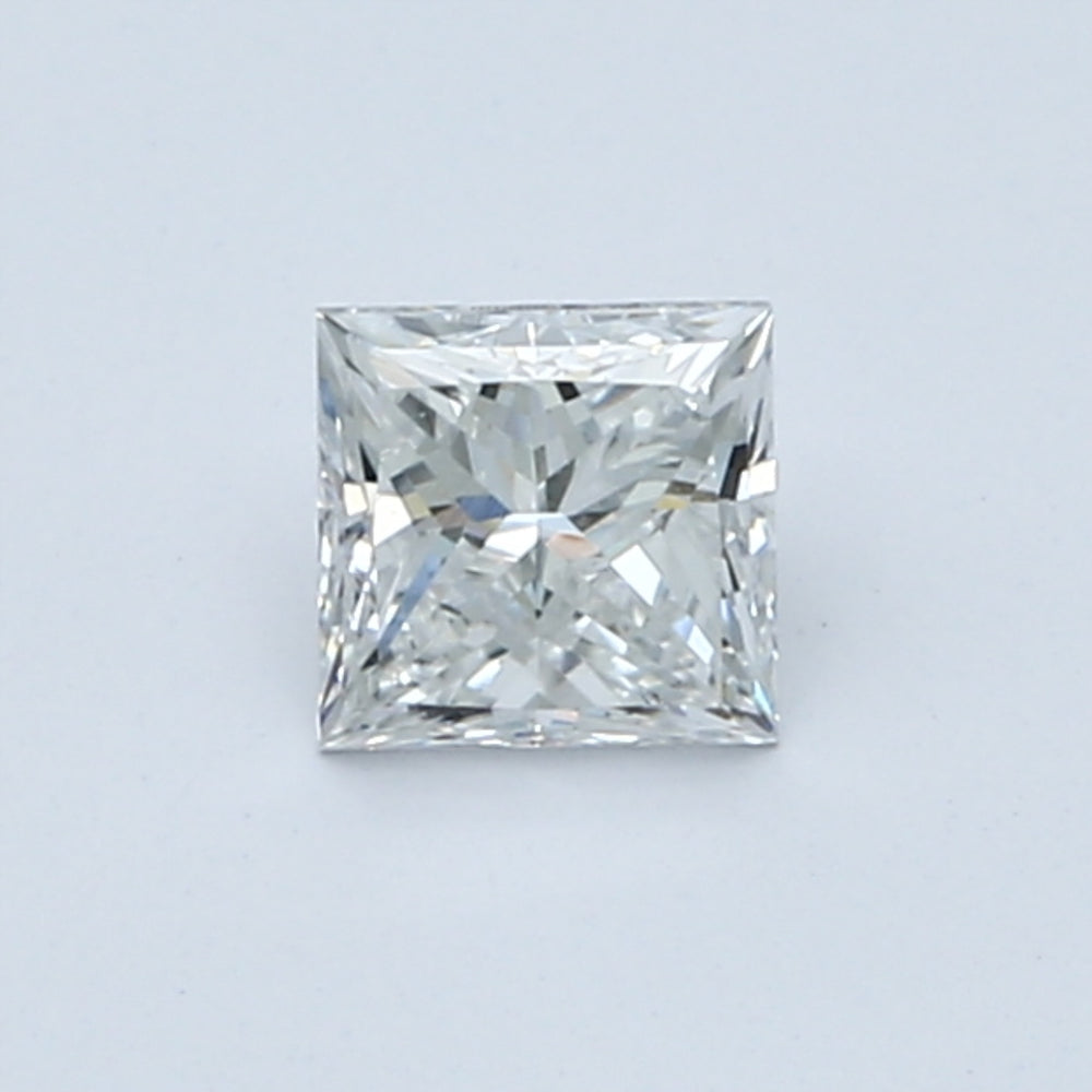 0.58 Carat Princess Lab Diamond with  Cut Diamond in 14KT  view 1
