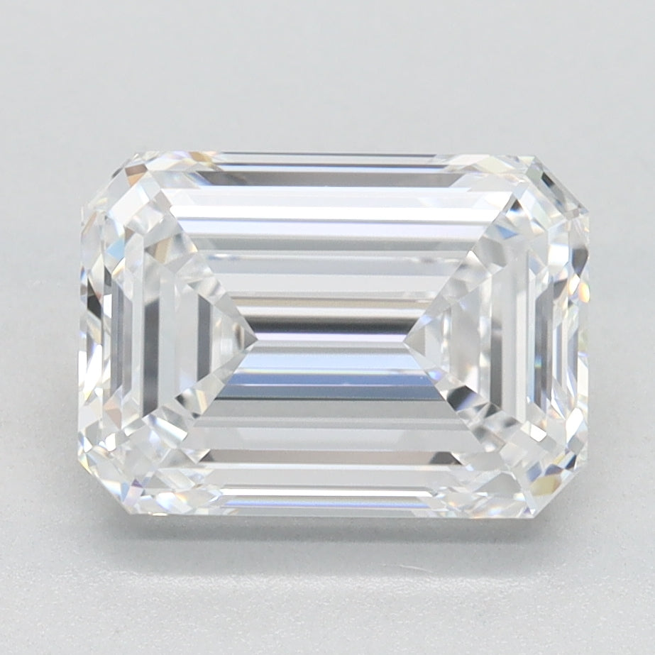 2.13 Carat Emerald Lab Diamond with  Cut Diamond in 14KT  view 1
