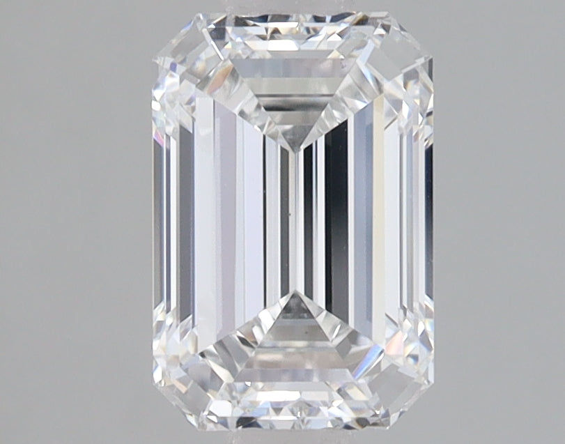1.57 Carat Emerald Lab Diamond with  Cut Diamond in 14KT  view 1
