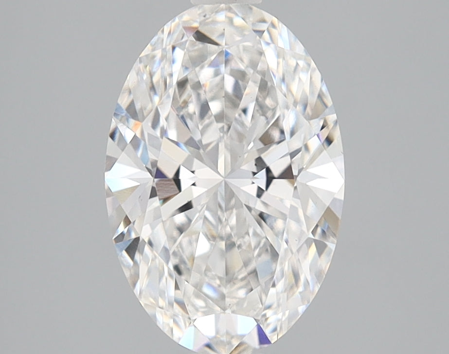 1.76 Carat Oval Lab Diamond with  Cut Diamond in 14KT  view 1
