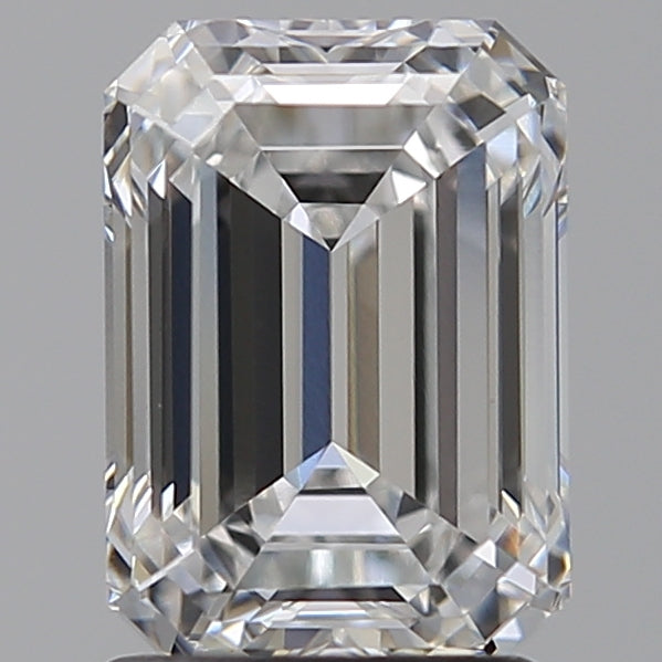 2.04 Carat Emerald Lab Diamond with  Cut Diamond in 14KT  view 1
