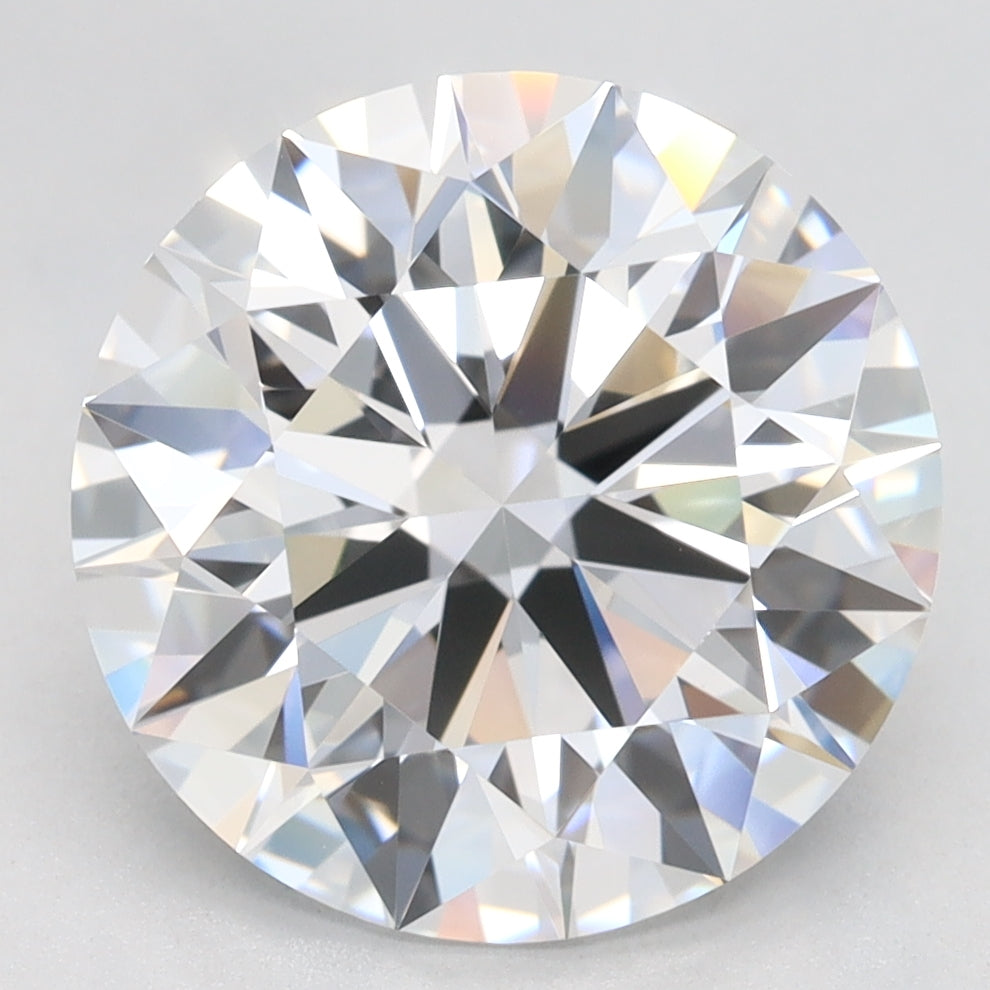 4.15 Carat Round Lab Diamond with  Cut Diamond in 14KT  view 1

