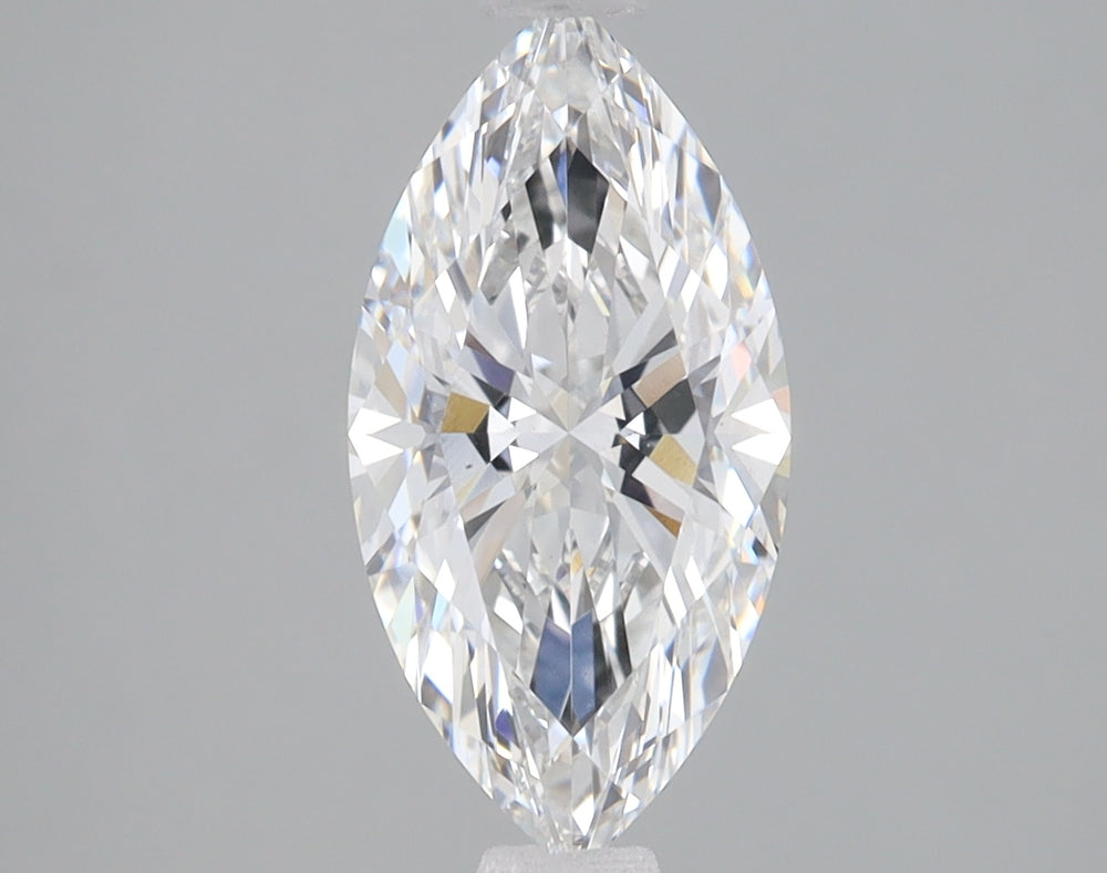 1.5 Carat Marquise Lab Diamond with  Cut Diamond in 14KT  view 1
