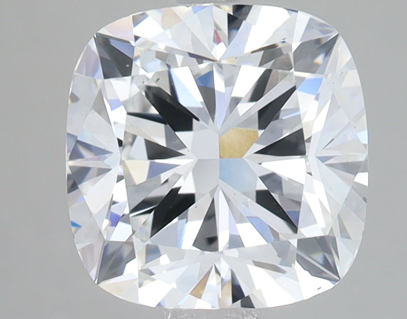3.08 Carat Cushion Lab Diamond with  Cut Diamond in 14KT  view 1

