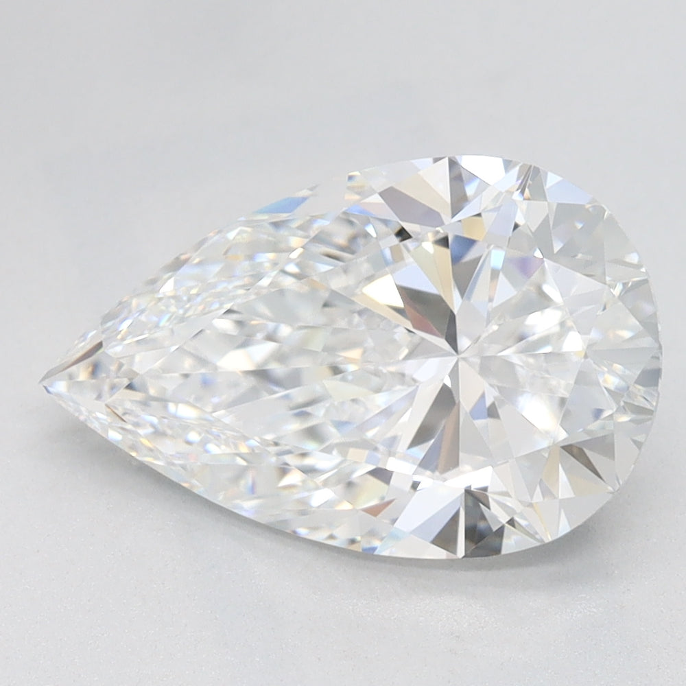 2.5 Carat Pear Lab Diamond with  Cut Diamond in 14KT  view 1
