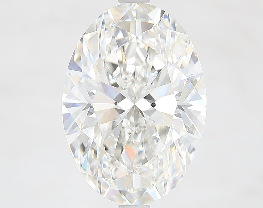 5.17 Carat Oval Lab Diamond with  Cut Diamond in 14KT  view 1
