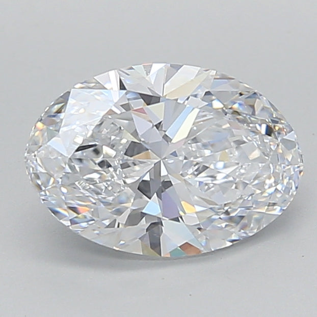 2.0 Carat Oval Lab Diamond with  Cut Diamond in 14KT  view 1
