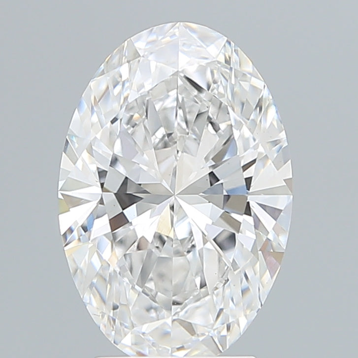 3.34 Carat Oval Lab Diamond with  Cut Diamond in 14KT  view 1
