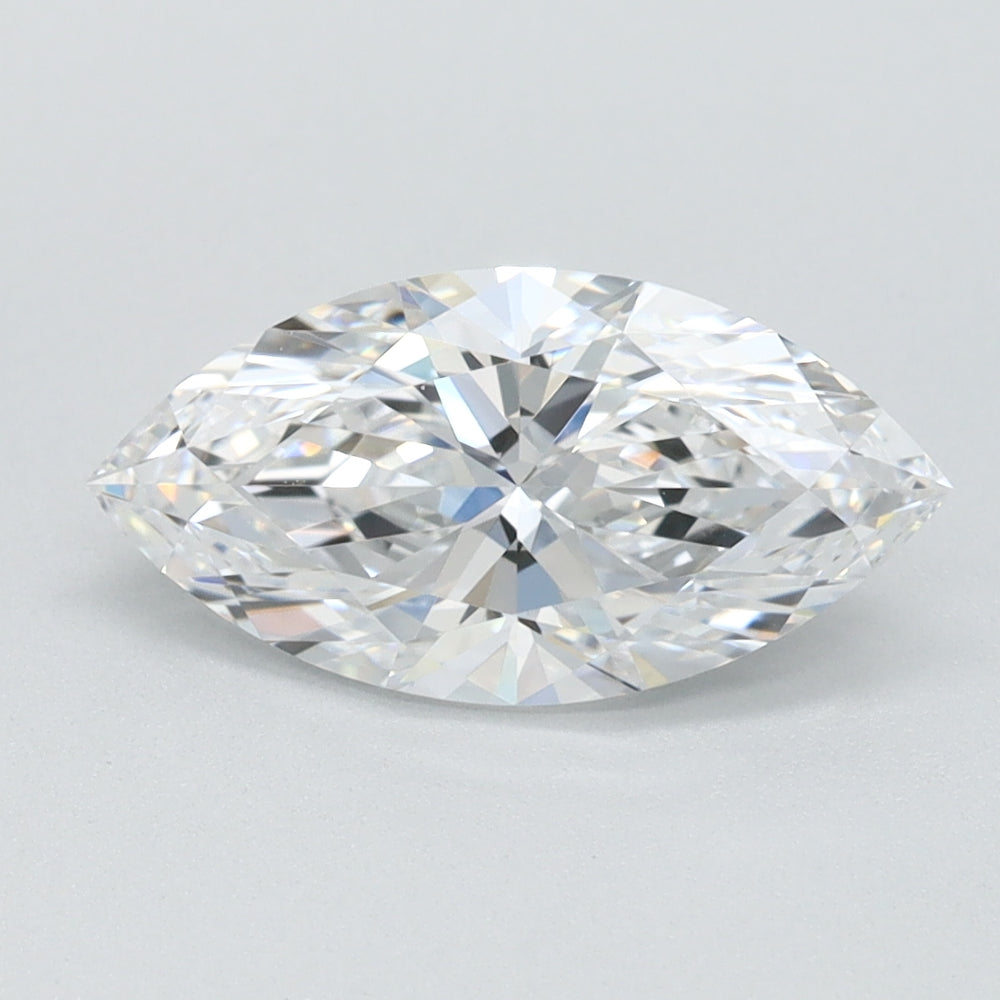 1.25 Carat Marquise Lab Diamond with  Cut Diamond in 14KT  view 1
